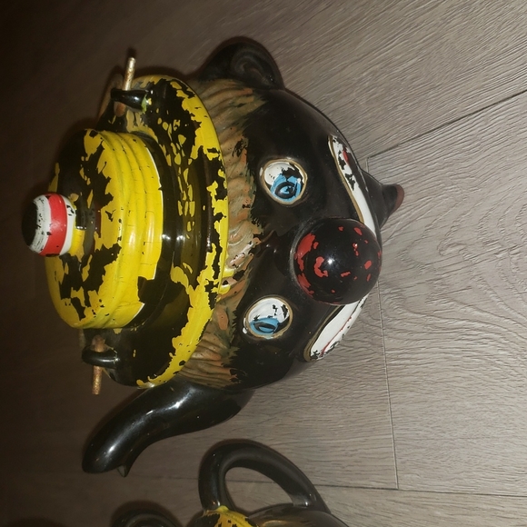 Very Vintage 40's 50's Thames Handpainted Clown Tea Set Japan - Picture 3 of 10